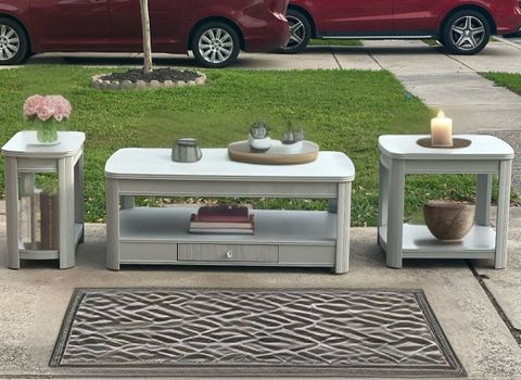 3 Piece Coffee Table Set For Sale In Houston, Tx - Offerup pertaining to Pine Wood 3-Piece Coffee Table Set, Dark Gray